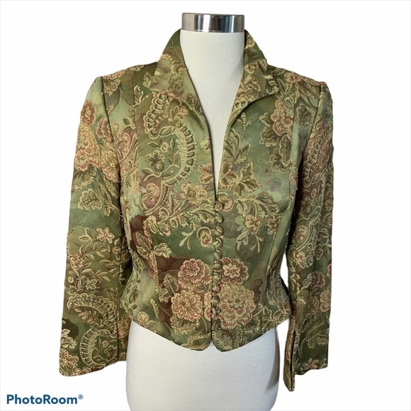 Vintage Carmen Marc Valvo 80’s  Baroque Tapestry Jacket - Picture 1 of 16